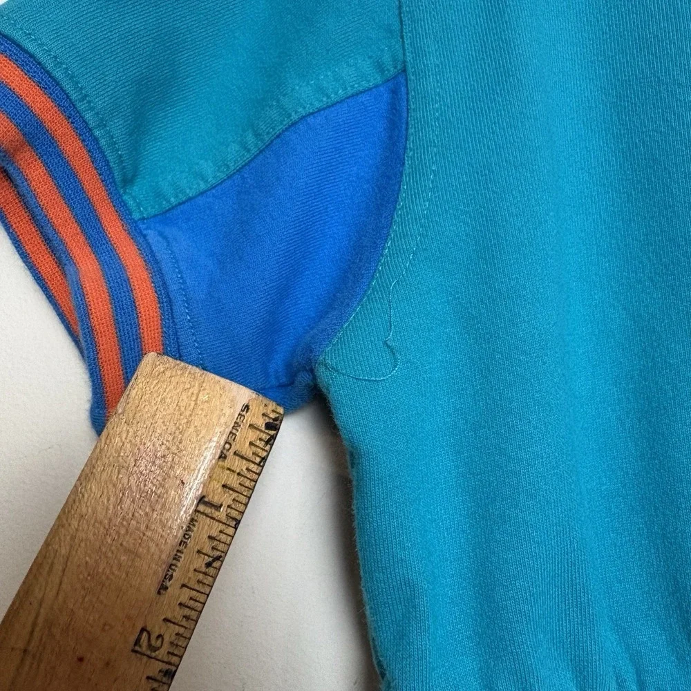 Vintage Rainbow Tag Gymboree Romper Size XS Green Orange Blue